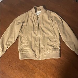 Mutual Weave Tan Bomber Jacket
